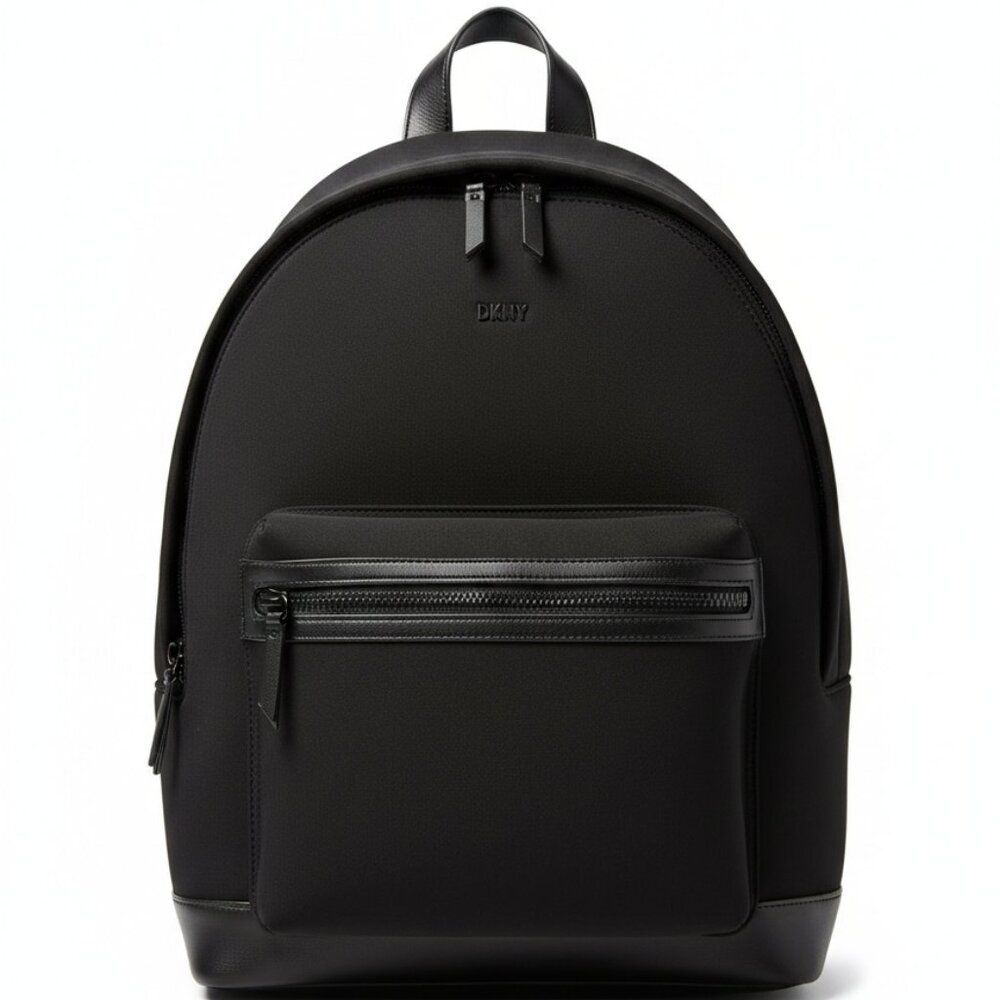 DKNY Neoprene &amp; Faux-Leather Zip-Top Backpack - New Without Tags